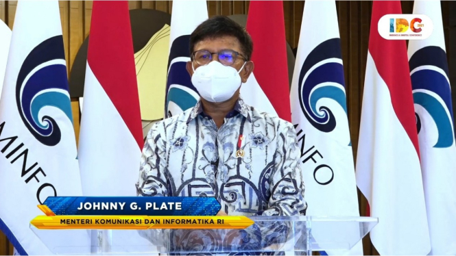 Menteri Komunikasi dan Informatika Johnny G Plate.