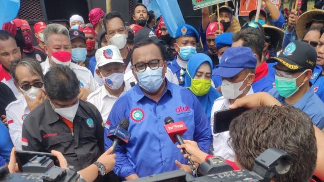 Presiden KSPSI Andi Gani Nena Wea.