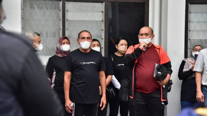 Gubernur Sumut, Edy Rahmayadi dan Direktur PT Angkasa Pura Aviasi, Haris saat memberikan keterangan pers.