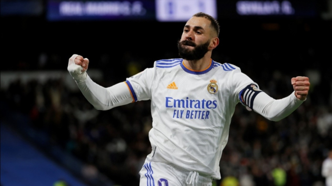 Striker Real Madrid, Karim Benzema. 