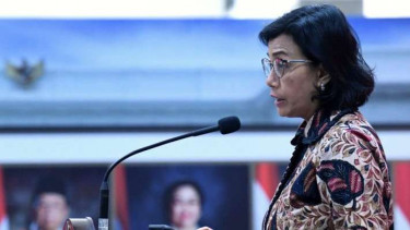 Menteri Keuangan Sri Mulyani di Kantor Presiden Jakarta.