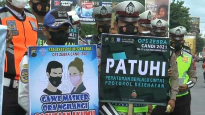 Sosialisasi prokes di kendal yang masuk wilayah aglomerasi Semarang Raya.