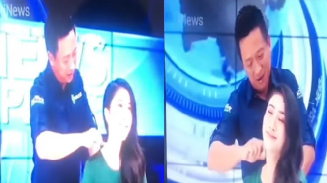 Viral Video Leher Presenter TV Dikerok Narasumber di Dalam Studio