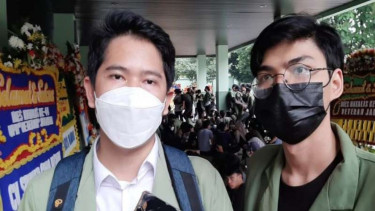 Ketua BEM UPNVJ Rama Fathurachman (kiri) dan Wakil Ketua MPM Ivanno Julius