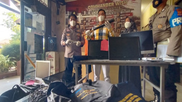 Polsek Cipocok menangkap pelaku pencurian komputer operasional vaksinasi