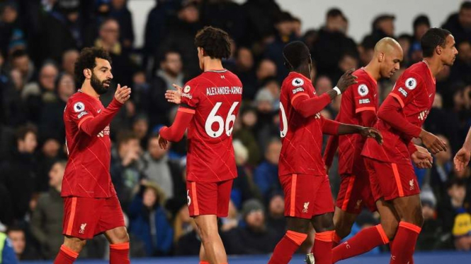Selebrasi pemain Liverpool