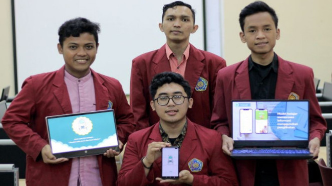 Tim mahasiswa Prodi Informatika UMM yang merancanag AJARI: Belajar Iqra