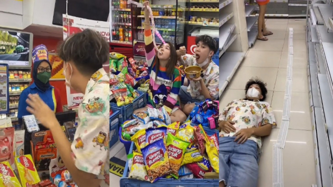 Viral Anak Remaja Borong 1 Indomaret Sampai Habis