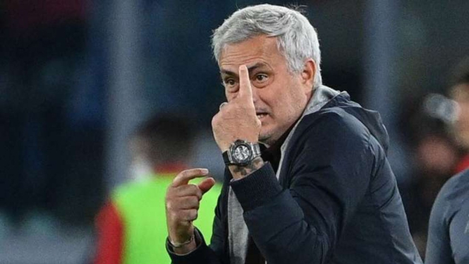 Pelatih AS Roma, Jose Mourinho.