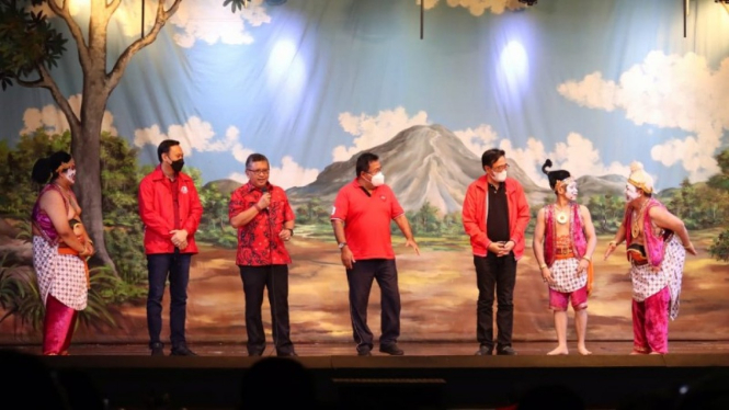 DPP PDI Perjuangan (PDIP) menggelar kegiatan budaya Wayang Orang dengan lakon Cupu Orang Bharata.