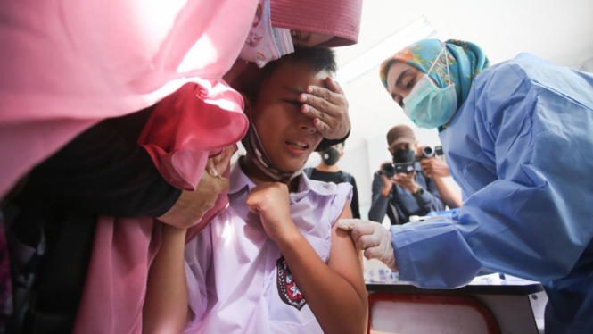 Vaksin COVID-19 untuk anak usia 6-11 tahun. (Foto ilustrasi).
