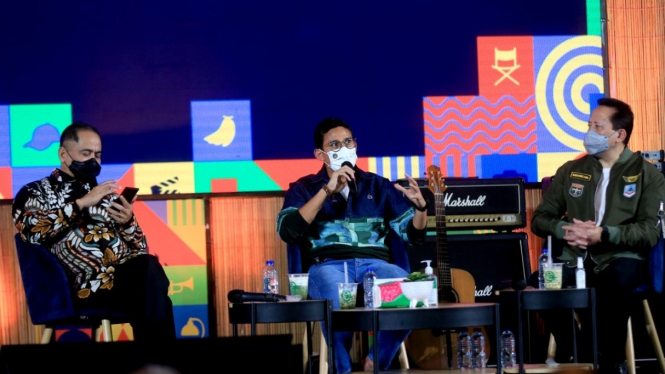 Arief Yahya, Menparekraf Sandiaga Uno, Triawan Munaf