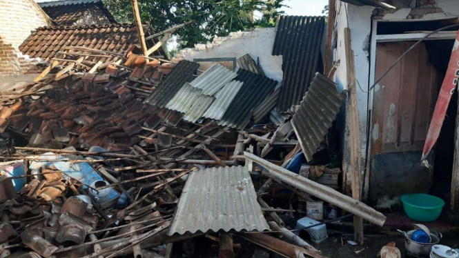 Kerusakan akibat gempa M 5,1 guncang Jember, Jatim.