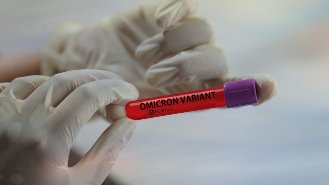 Ilustrasi varian Omicron.