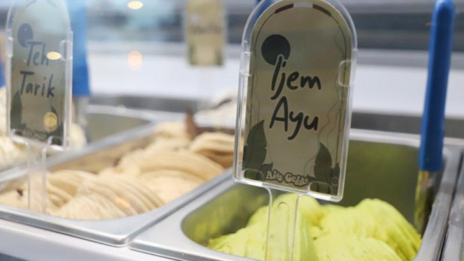 Gelato di Alas Gelato Trawas, Mojokerto, Jawa Timur.