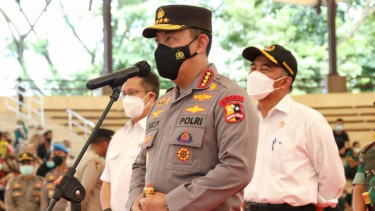 Kapolri, Jenderal Listyo Sigit Prabowo, di Pelabuhan Merak.