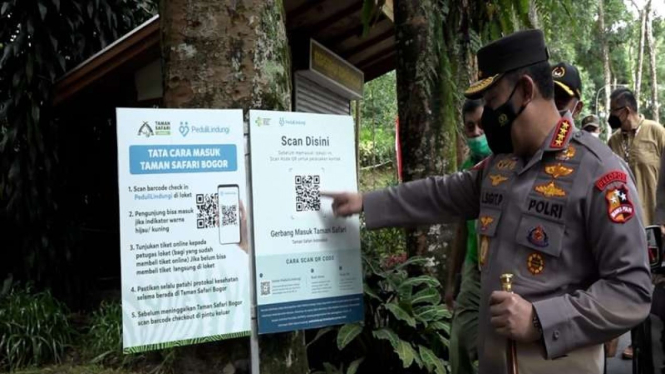 Kapolri cek langsung penerapan protokol kesehatan di tempat wisata