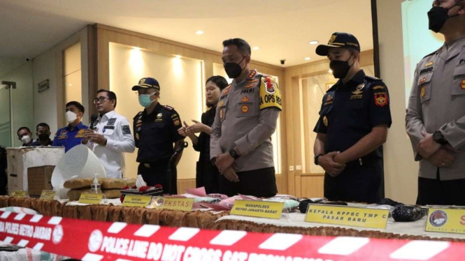 Rilis Penggagalan Penyelundupan Narkoba Oleh Polres Jakbar dan Bea Cukai