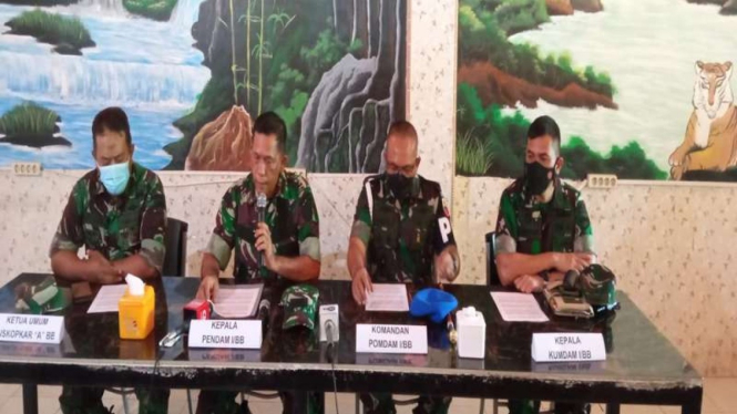 Kodam I Bukit Barisan saat memberikan keterangan pers