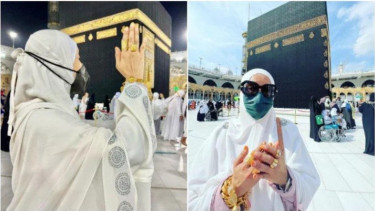 Artis Malaysia, Ifa Raziah viral pamer perhiasan di depan Ka'Bah