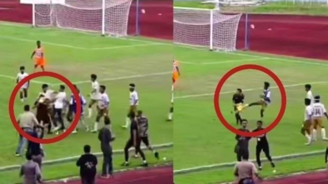 Wasit Liga 3 dikeroyok