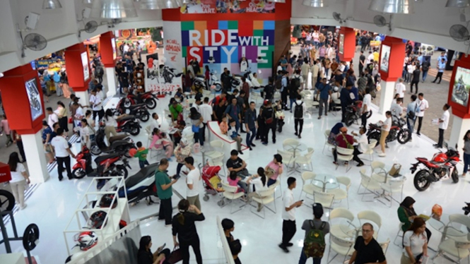 Ilustrasi pameran sepeda motor