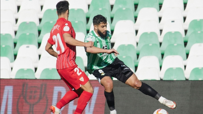 Pertandingan antara Real Betis vs Sevilla. 
