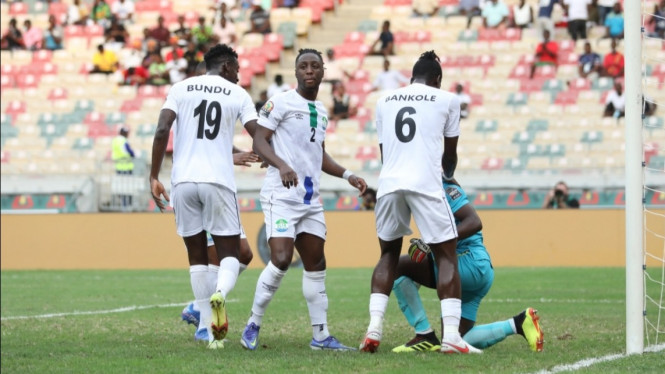 Para pemain Timnas Sierra Leone. 