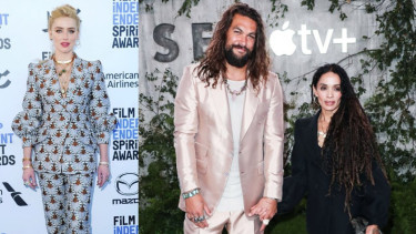 Amber Heard, Jason Momoa dan Lisa Bonet.