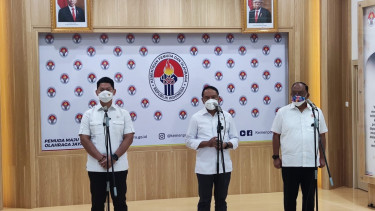 Konferensi pers Menpora dengan NOC Indonesia (KOI) dan KONI Pusat