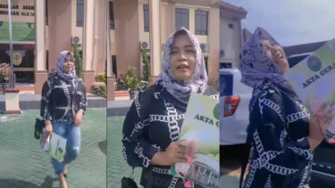  Viral Wanita Ini Bangga Bawa Surat Akta Cerai  