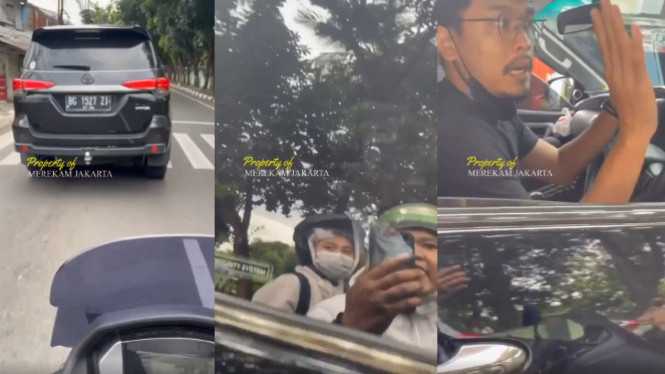Viral Pengendara Motor Marah Matanya Kena Abu Rokok Sopir Mobil