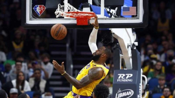 Pemain LA Lakers, LeBron James.