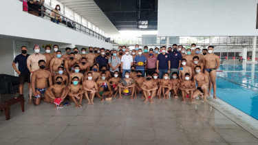 Ketum PB PRSI, Anindya Novyan Bakrie, pantau seleknas polo air putra
