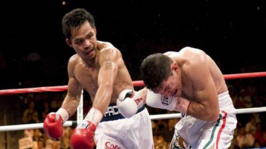 Momen Pacquiao hajar habis David Diaz