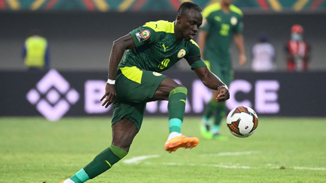 Aksi pemain Timnas Senegal, Sadio Mane