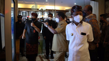 Mendagri Muhammad Tito Karnavian meninjau langsung Mal Pelayanan Publik (MPP) Kabupaten Badung, Bali, Kamis (27/1/2022).