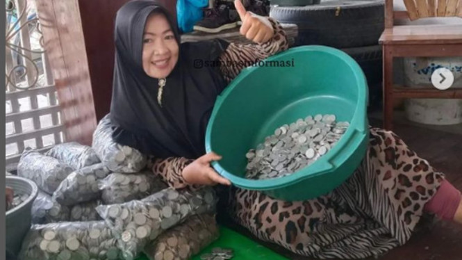 Viral Warga Nabung Uang Koin selama 3 Tahun Capai Rp65 Juta