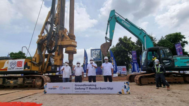 PT PP grounbreaking Gedung IT Mandiri.