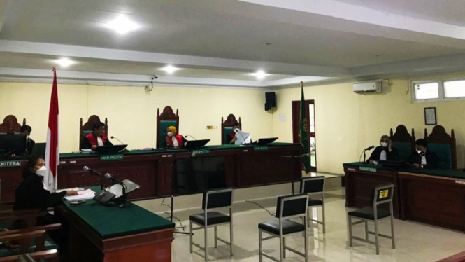 Sidang kasus antigen bekas di PN Deli Serdang digelar secara virtual.