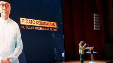Ketua Umum PAN Zulkifli Hasan dalam pidato kebudayaan.