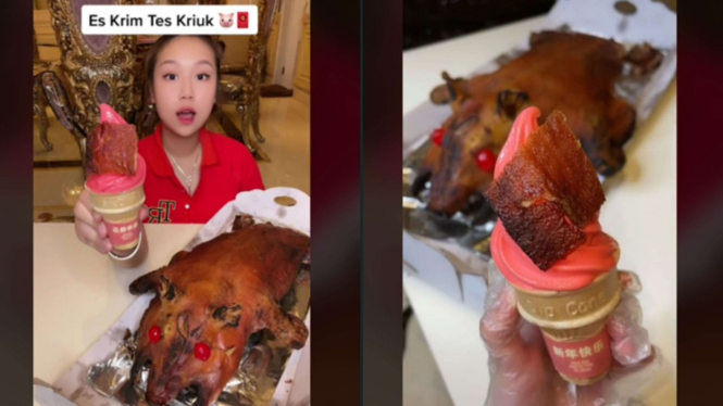 Sisca Kohl bikin es krim babi panggang