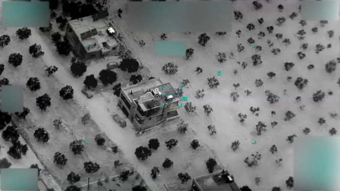 Foto satelit rumah pemimpin ISIS, Abu Ibrahim al-Hashimi al-Qurayshi.