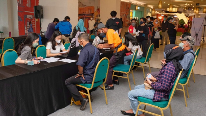 Kegiatan Vaksinasi Booster Boedoet Peduli di Lippo Mall Kemang Village