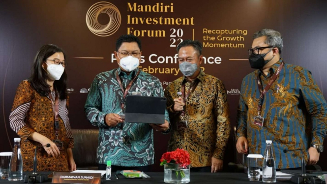 Direktur Utama Bank Mandiri, Darmawan Junaidi di Mandiri Investment Forum 2022.