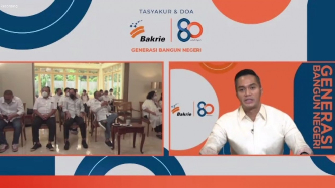 Anindya Bakrie di acara 80 tahun Bakrie Group.