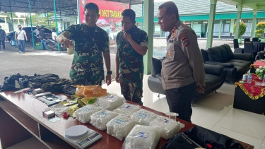 Kodim 0907/Tarakan (Trk) mengungkap peredaran narkoba jenis sabu