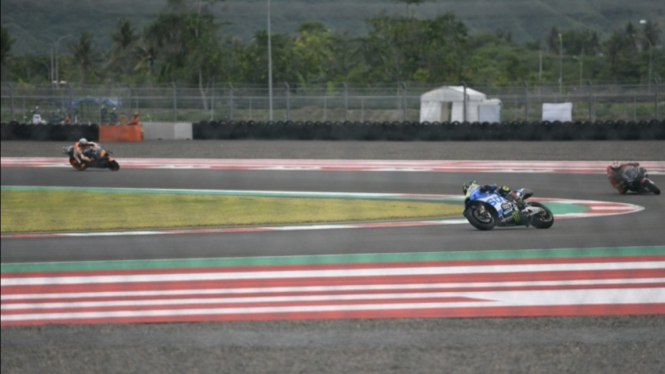 Tes pramusim MotoGP 2022 di Sirkuit Mandalika, Lombok, NTB.