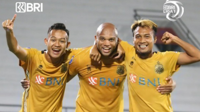 Selebrasi pemain Bhayangkara FC