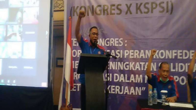 Mohammad Jumhur Hidayat terpilih menjadi Ketum KSPSI
